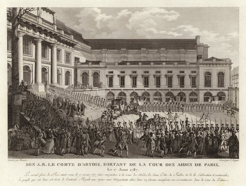 Charles Philippe dArtois z La Cour des Aides v Paříži od English School