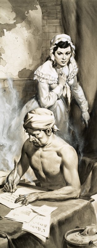 Charlotte Corday se chystá zavraždit Jeana Paula Marata od English School