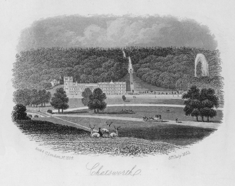 Chatsworth (rytina) od English School