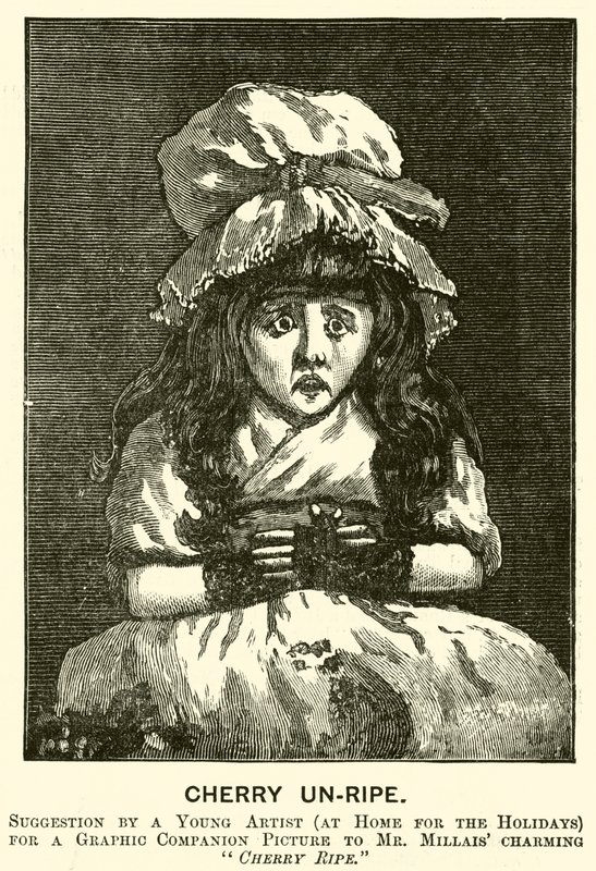 Nezralá třešeň (rytina) od English School