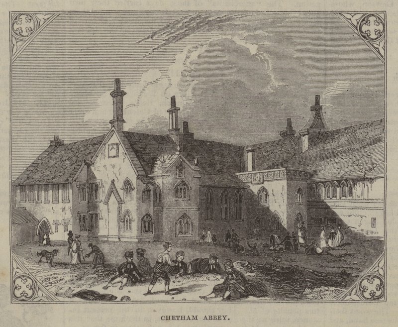 Chetham Abbey (rytina) od English School