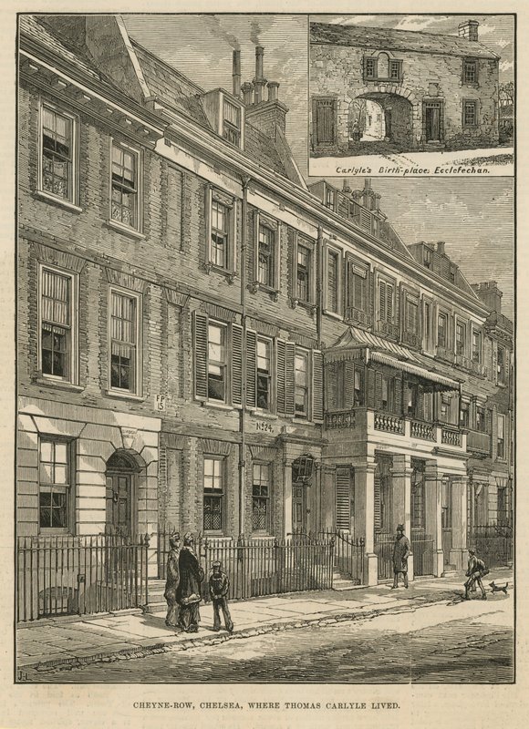 Cheyne Row, kde kdysi žil Thomas Carlyle od English School