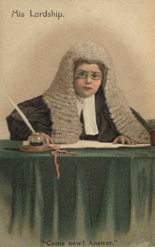 Dítě oblečené jako soudce (barva lito) od English School