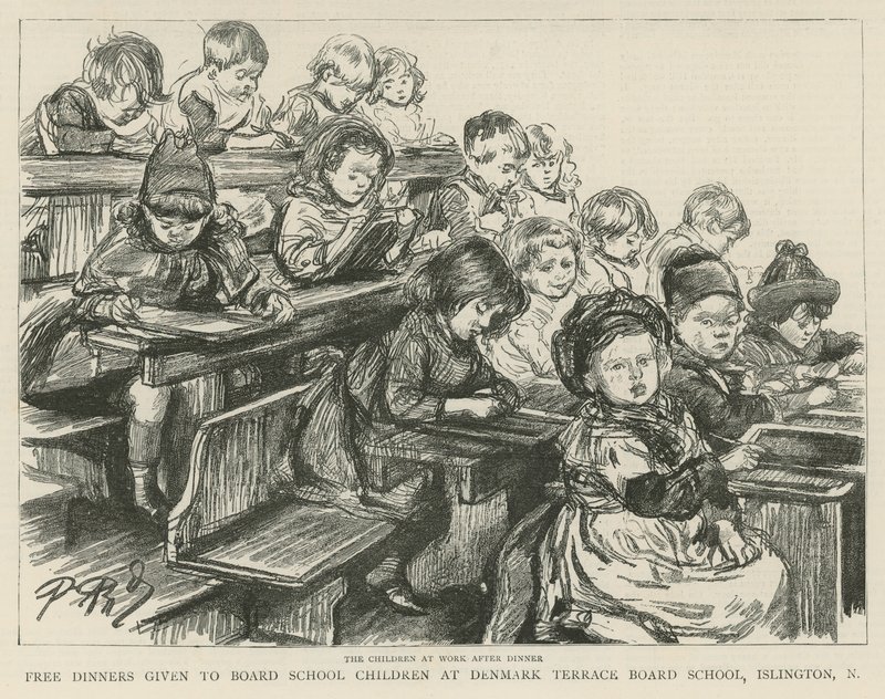 Děti v práci po večeři od English School
