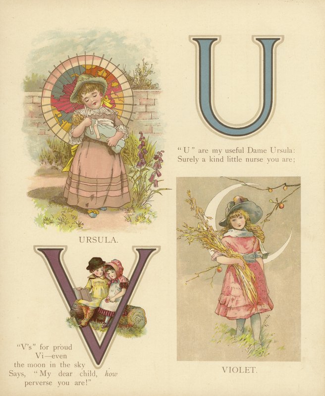 Dětská jména: Ursula, Violet (barva lito) od English School
