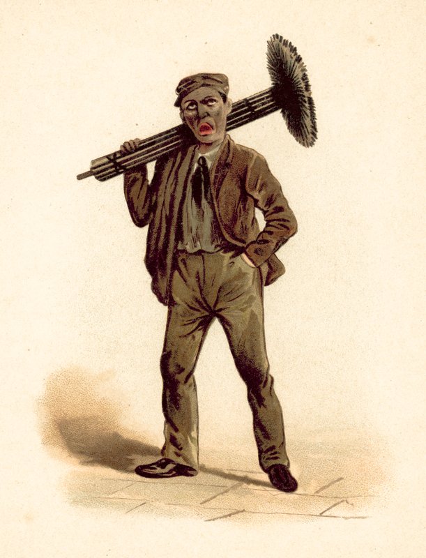 Kominík (chromolitho) od English School