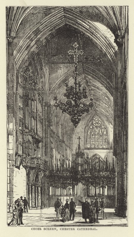Sbor Screen, Chester Cathedral od English School