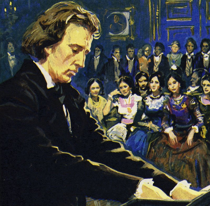Chopin hrál většinou v salonech bohatých od English School