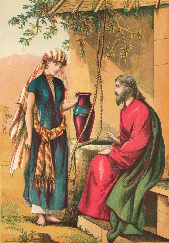 Kristus a žena Samaří od English School