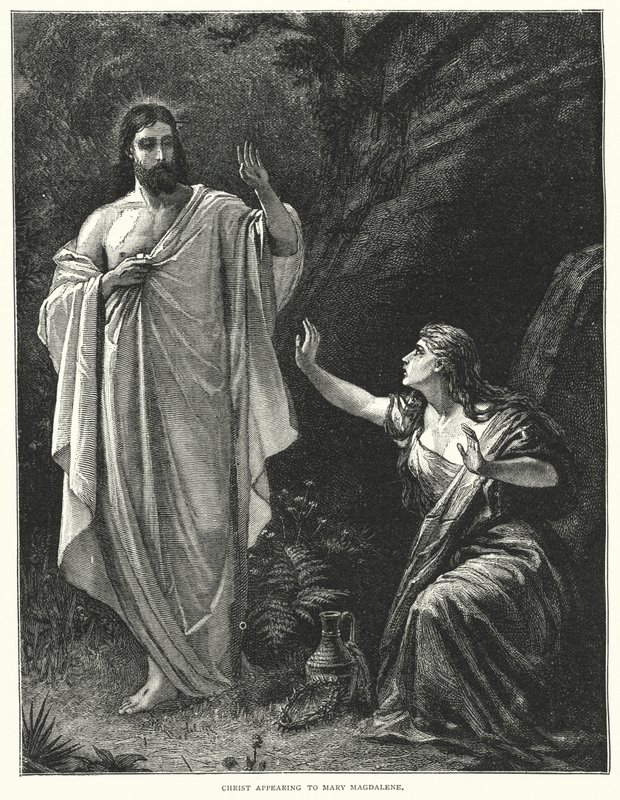 Kristus se zjevuje Marii Magdaleně (rytina) od English School