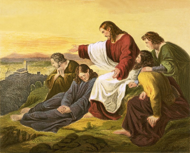 Kristus prorokuje nad Jeruzalémem od English School