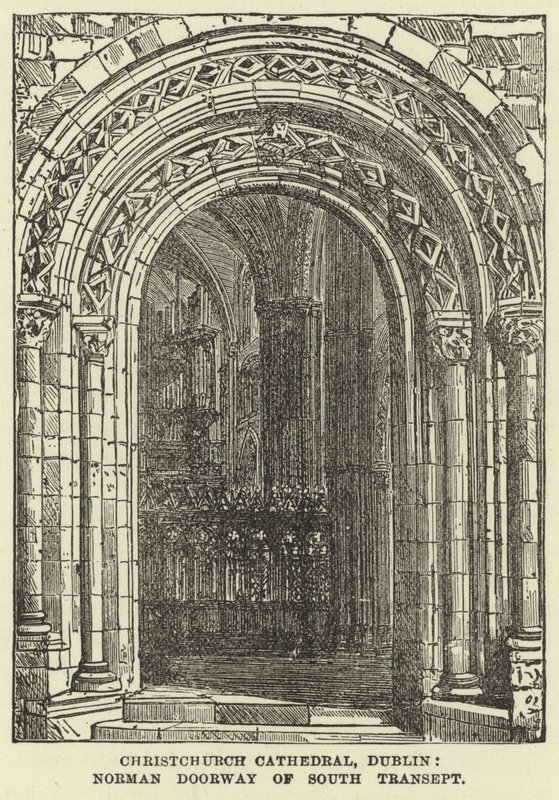 Katedrála Christchurch, Dublin, Norman Doorway of South Transept od English School