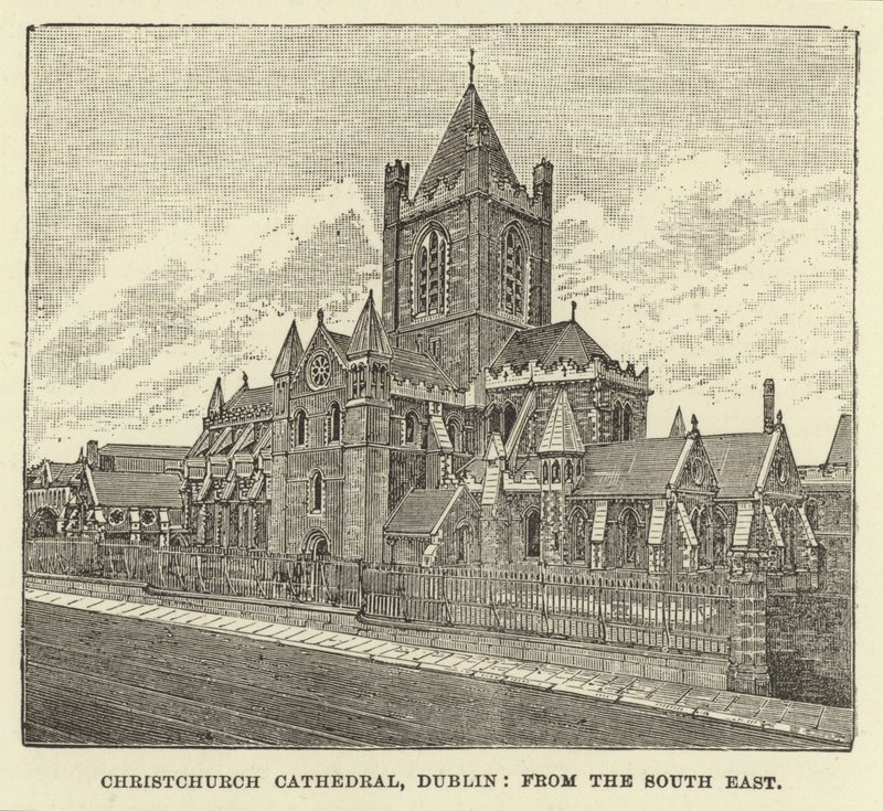 Katedrála Christchurch, Dublin, z jihovýchodu od English School