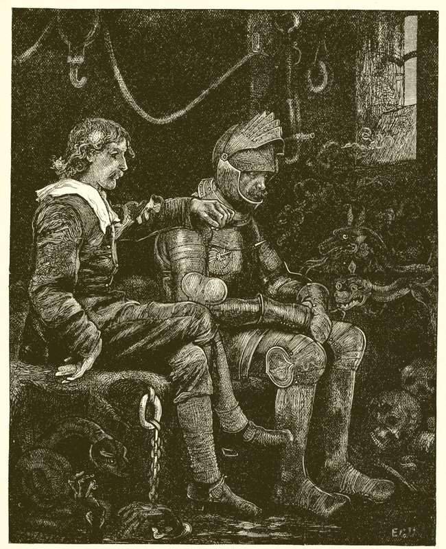 Christian and Hopeful in the Castle of Giant Despair od English School