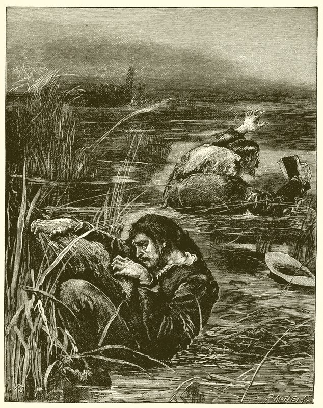 Křesťanský a poddajný v Slough of Despond od English School
