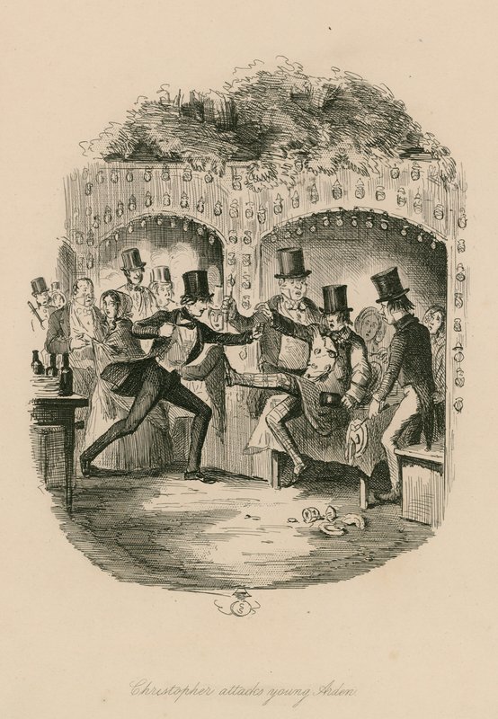 Christopher napadne mladého Aidena; Vauxhall Gardens, Londýn od English School