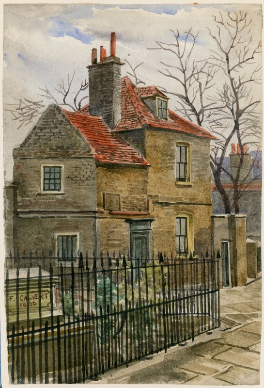 Church Cottage, Church Passage, St Marys Churchyard, Islington (wc na papíře) od English School