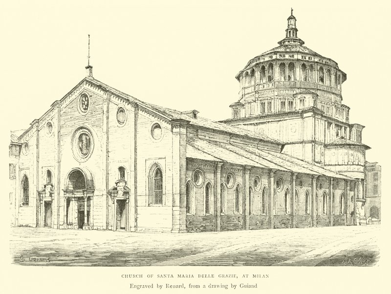 Kostel Santa Maria Delle Grazie, v Miláně od English School