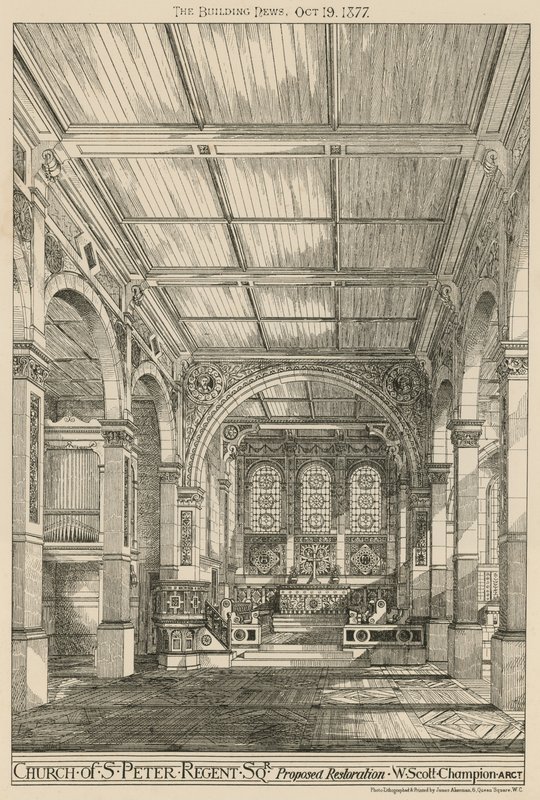 Kostel svatého Petra, Regent Square, Londýn, navrhovaná obnova od English School