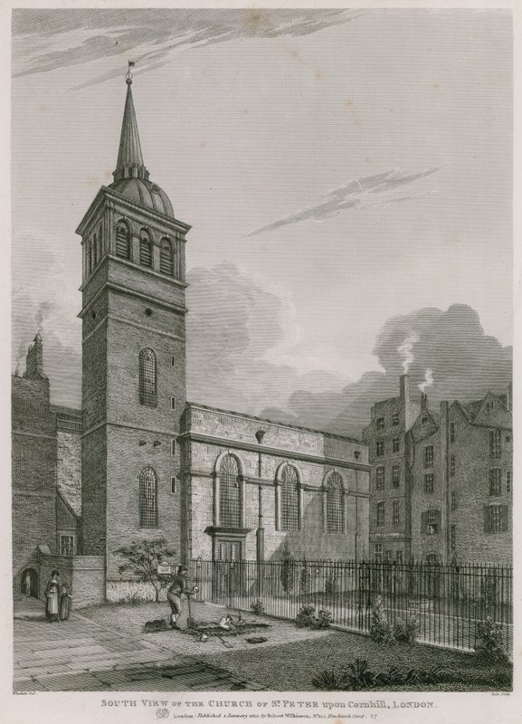 Kostel svatého Petra na Cornhill, Londýn od English School