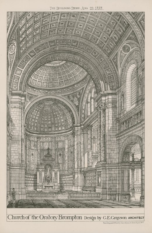 Kostel Oratory Brompton od English School