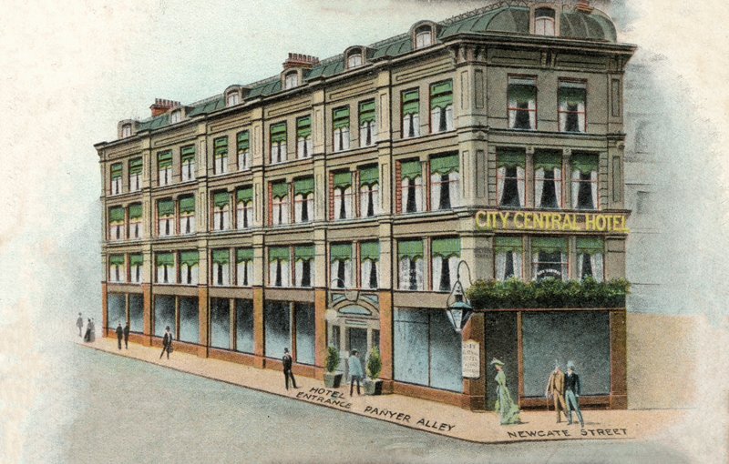 City Central Hotel, Londýn (barevné lito) od English School