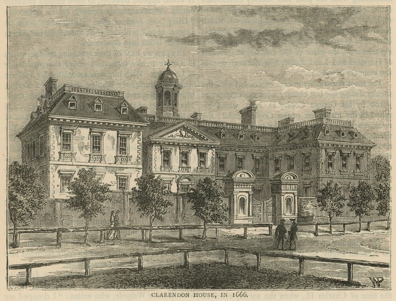Clarendon House v roce 1666 od English School