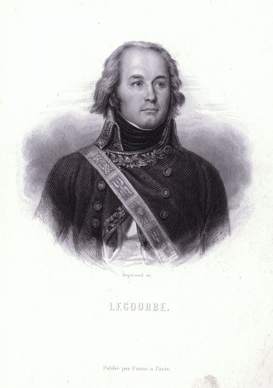 Claude Lecourbe, francouzský generál během francouzských revolučních a napoleonských válek (rytina) od English School