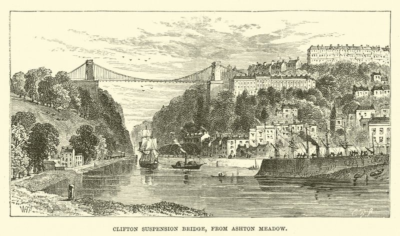 Visutý most Clifton z Ashton Meadow od English School
