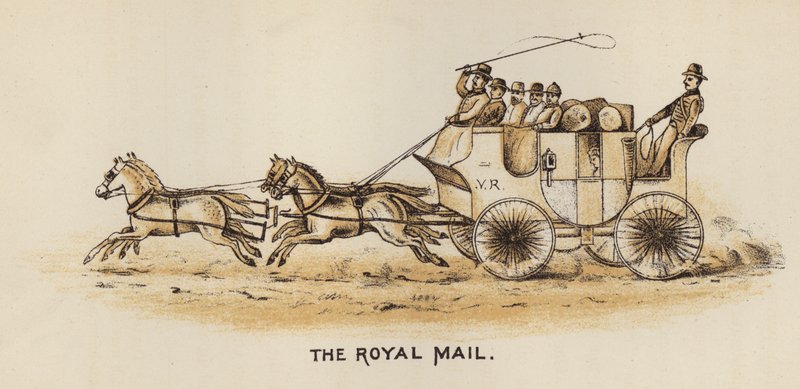 Trenéři a koučování: The Royal Mail (litho) od English School