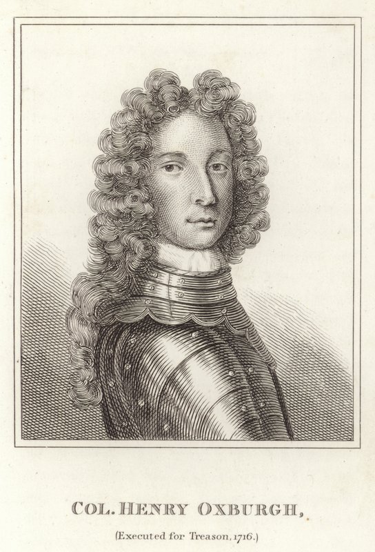 Plukovník Henry Oxburgh, popraven za zradu, 1716 od English School