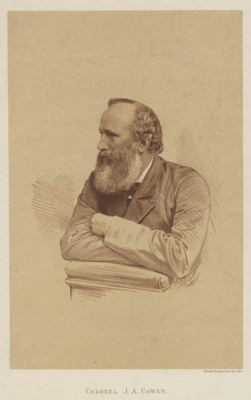 Plukovník J A Cowen (litho) od English School