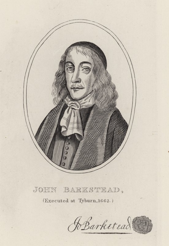Plukovník John Barkstead (rytina) od English School