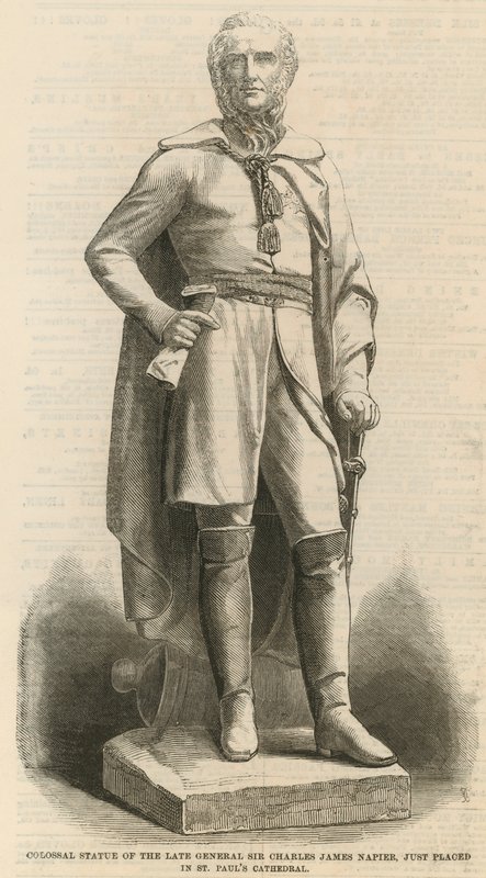 Kolosální socha zesnulého generála sira Charlese Jamese Napiera od English School