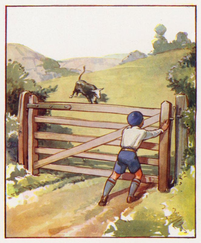 Příkazy: Rychle zavřete bránu (barevná litografie) od English School