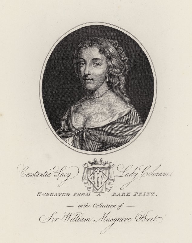 Constantia Lucy, Lady Colerane (rytina) od English School
