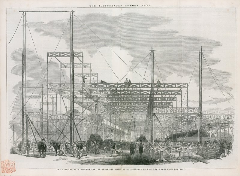 Stavba křišťálového paláce, Velká výstava z roku 1851 od English School