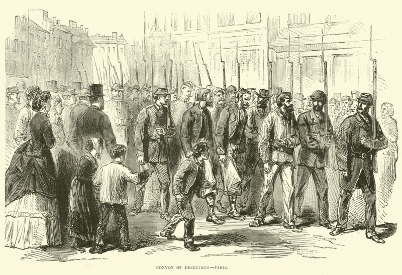 Konvoj dezertérů, Paříž, říjen 1870 od English School