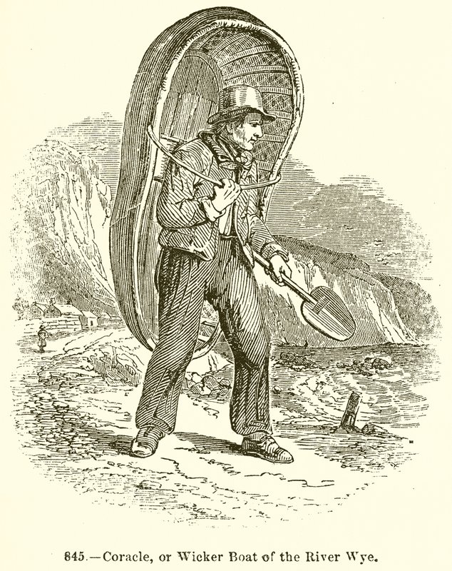 Coracle neboli proutěný člun řeky Wye od English School
