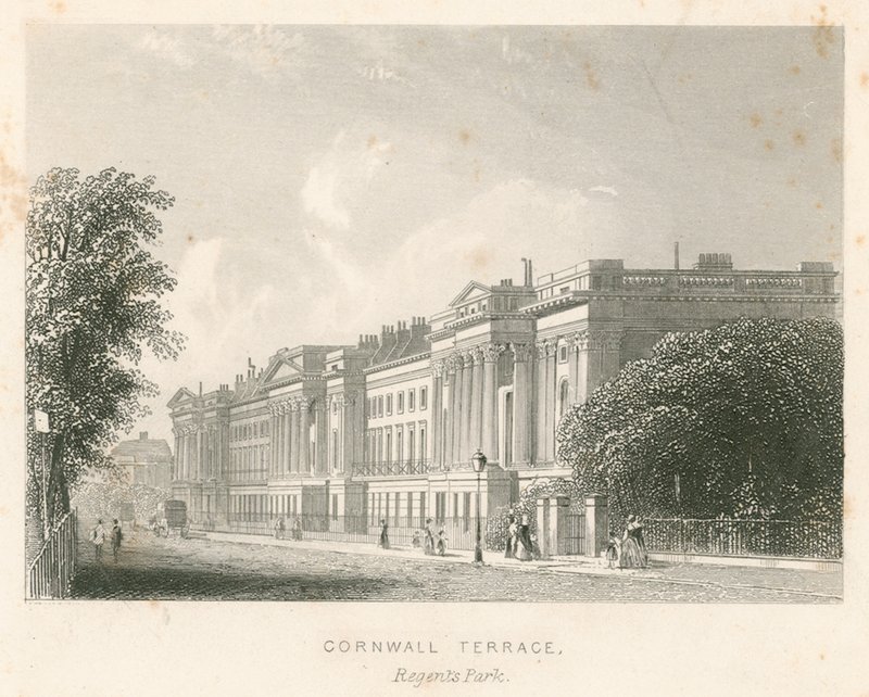 Cornwall Terrace, Regents Park, Londýn od English School