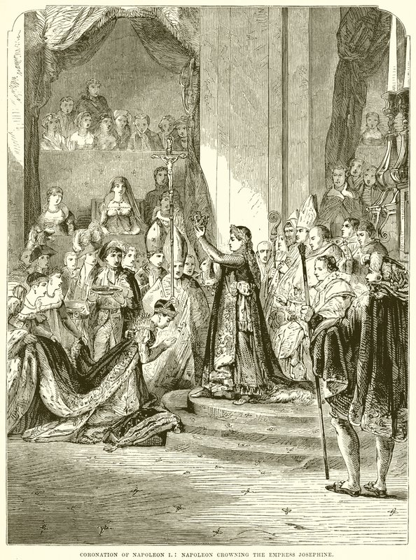Korunovace Napoleona I.: Napoleon korunující císařovnu Josefínu od English School