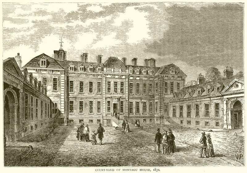Court-yard of Montagu House, 1830 od English School
