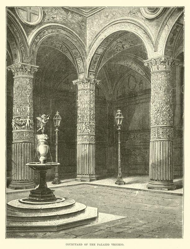 Nádvoří Palazzo Vecchio od English School