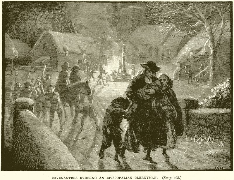 Covenanters vystěhování episkopálního duchovního od English School