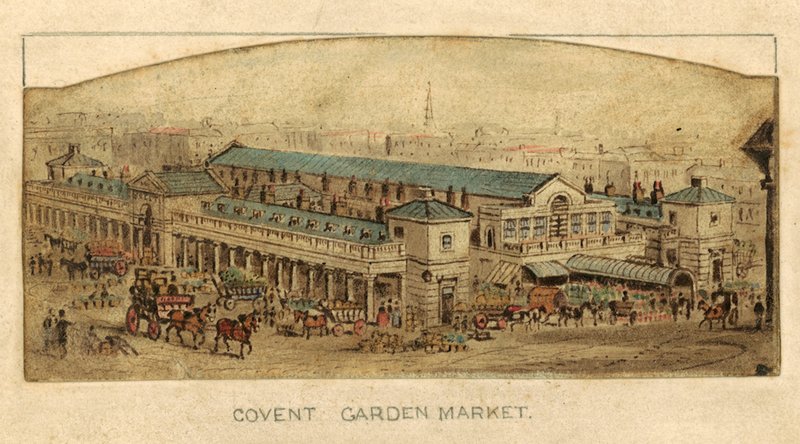 Covent Garden Market, Londýn (wc na papíře) od English School