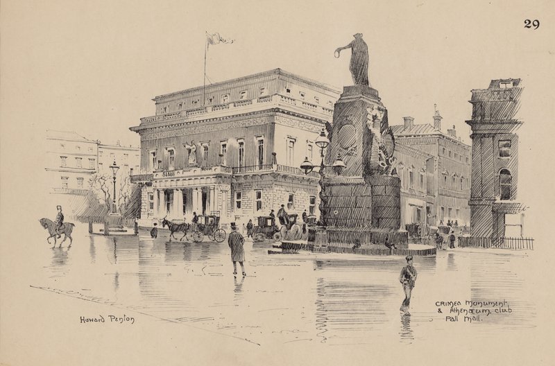 Krymský památník a klub Athenaeum, Pall Mall od English School