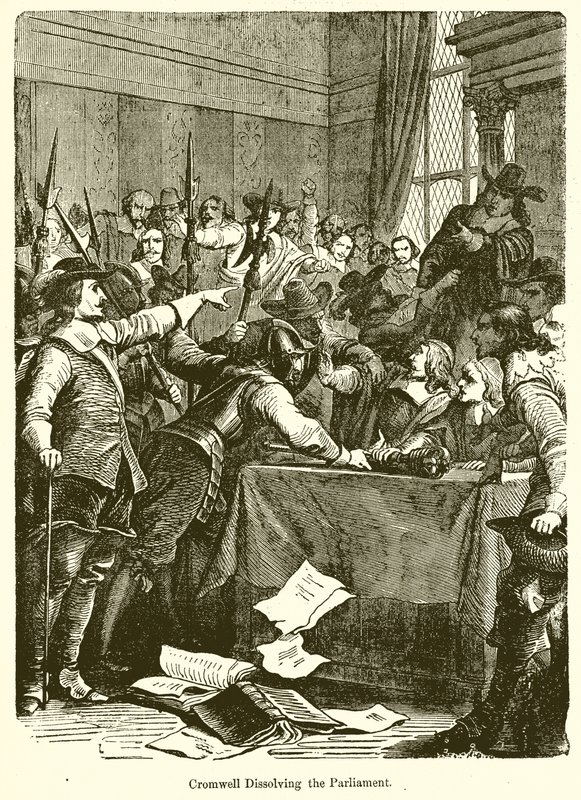 Cromwell rozpouští parlament od English School