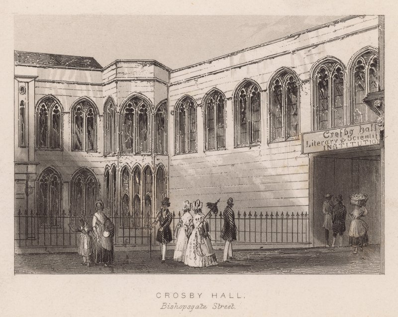 Crosby Hall, Bishopsgate Street, Londýn od English School
