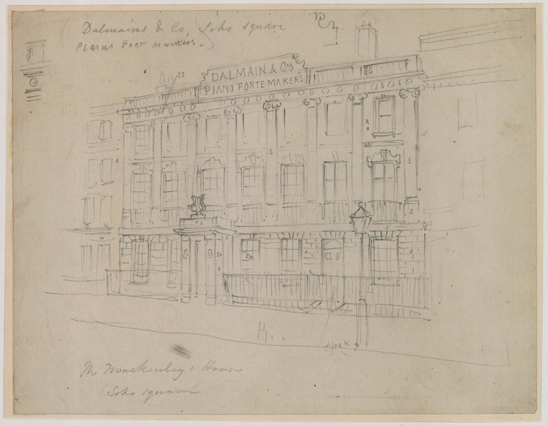 DAlmains Piano Manufacturers, Soho Square od English School