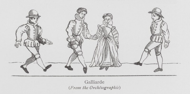 Tanec: Galliarde (litho) od English School